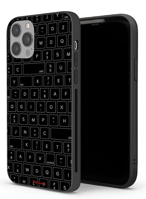 Apple iPhone 12 Pro Protective Case Random Keyboard Keys Pattern