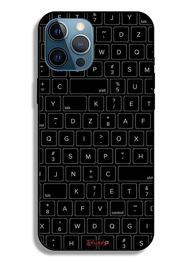 Apple iPhone 12 Pro Protective Case Random Keyboard Keys Pattern