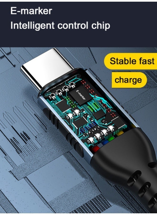 Outdoor.Market 240W USB-C to USB-C Cable 2M – Braided Nylon Type-C Fast Charging and Data Transfer Cable for iPhone 17/16 Series, MacBook, Samsung S24/S23 Ultra, iPad, Laptop – Black - Image 4