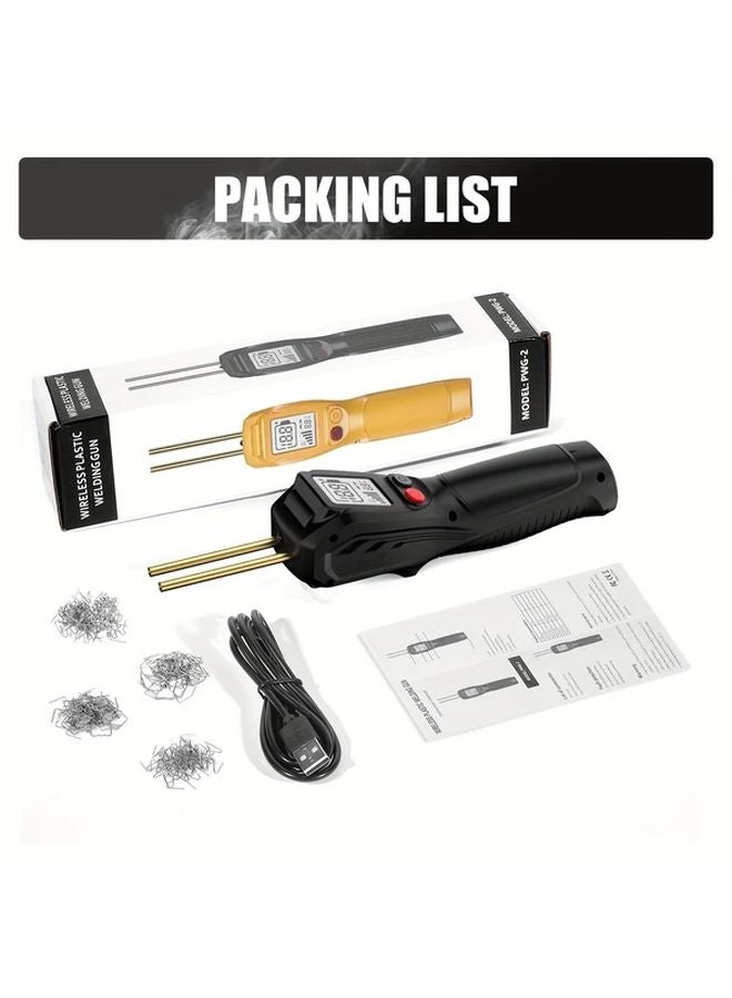Black PWG 2 Cordless LCD Plastic Welding Gun Anti Burn Handle for Car Motorcycle Repair - Image 1