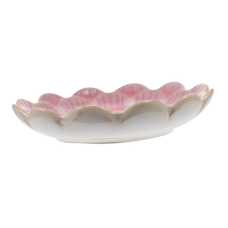 Vintage Petal Shaped Ceramic Plate for Snacks Side Dishes Appetizer Easy to Clean - Image 2