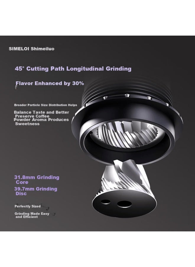 Simelo Portable Manual Coffee Grinder Adjustable Professional Hand-crank Coffee Bean Mill - Image 2
