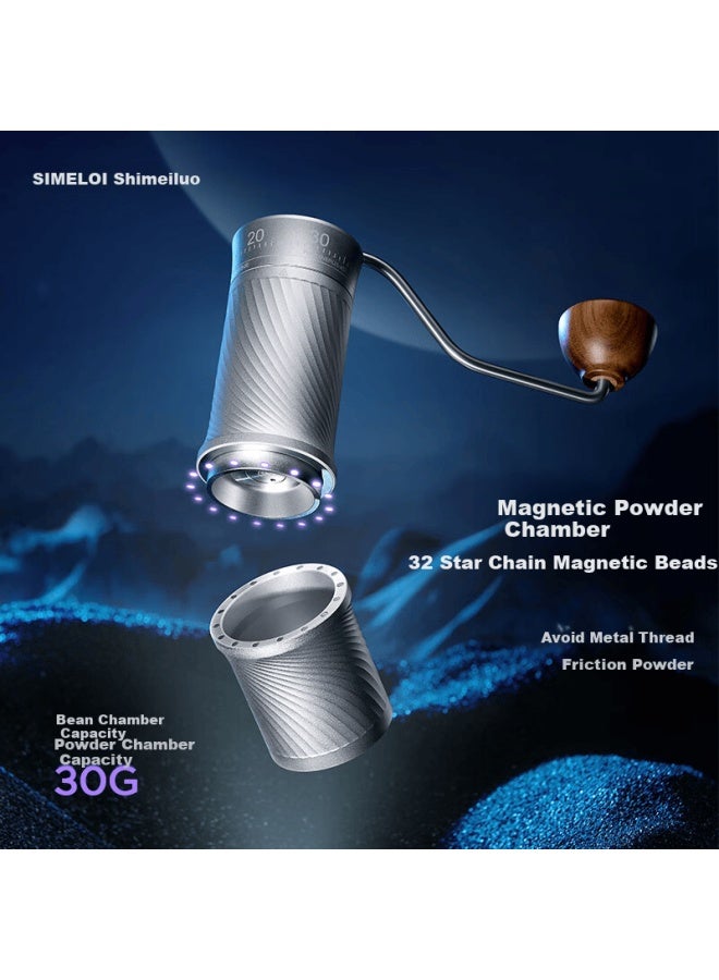 Simelo Portable Manual Coffee Grinder Adjustable Professional Hand-crank Coffee Bean Mill - Image 3