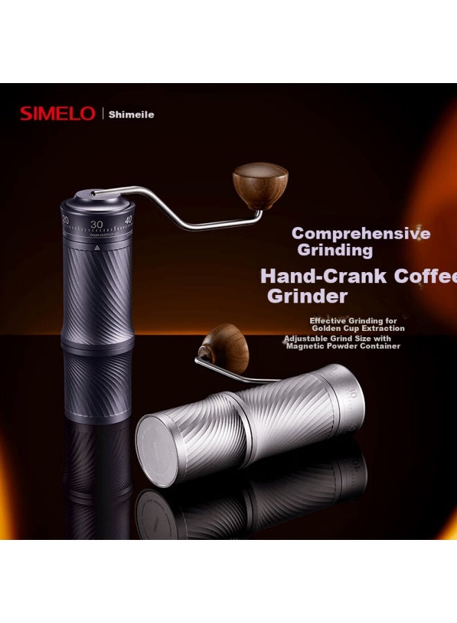 Simelo Portable Manual Coffee Grinder Adjustable Professional Hand-crank Coffee Bean Mill - Image 1