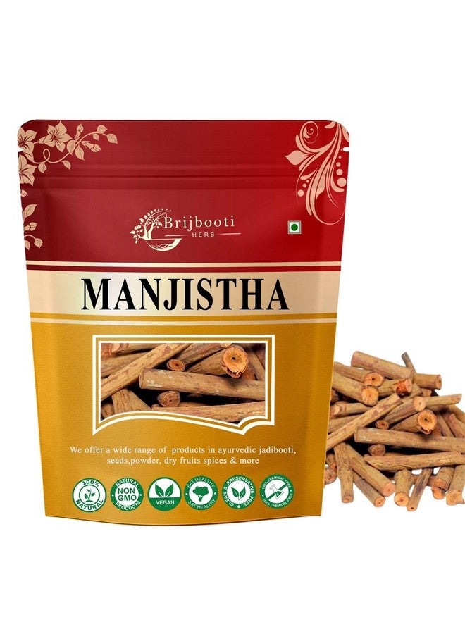 BrijBooti جذر برجبوتي مانجيشتا - 50غ | أعواد جذر مانجيشتا | للأكل | ماجيث، مادير هندي، مانجيشتا، مانجيشتا، مانجيشتا، مانجيستا | معتمد من FSSAI، GMP، ISO - Image 1