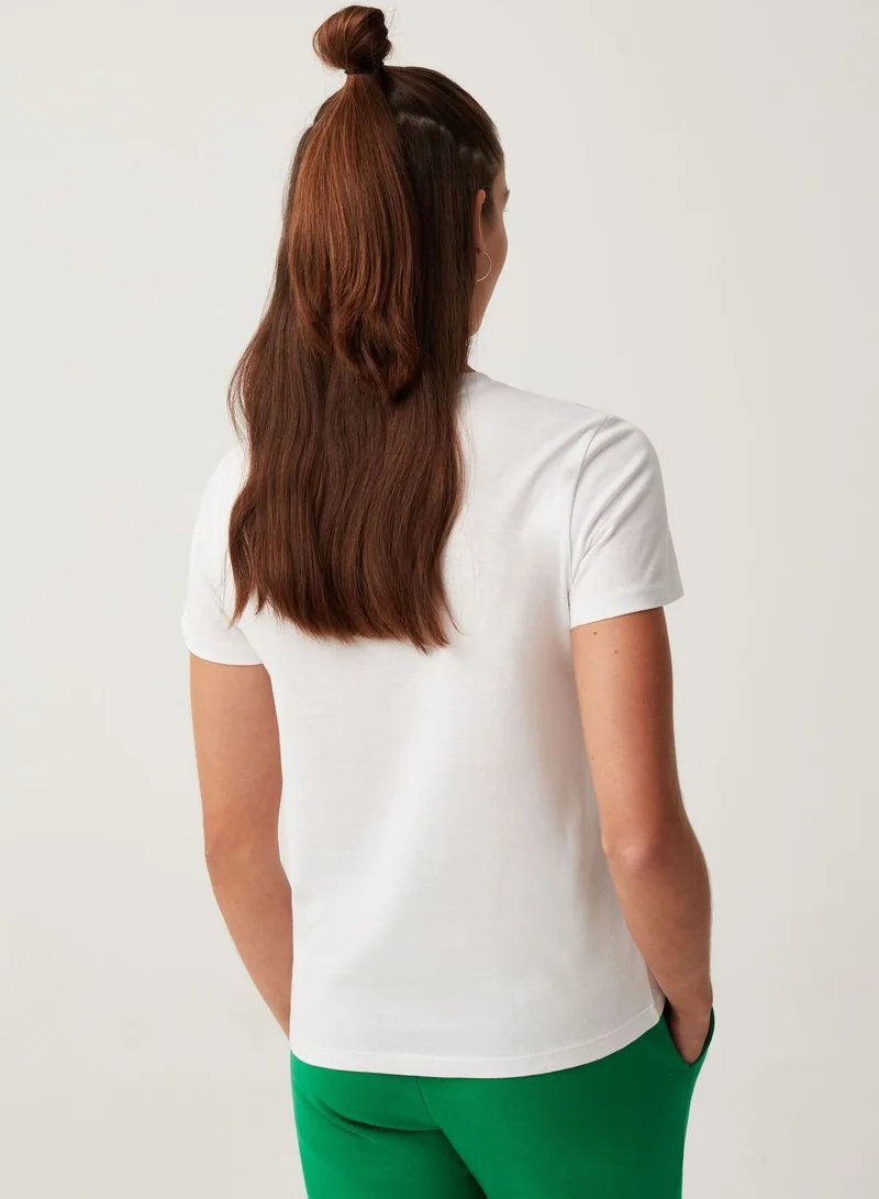 او في اس OVS Womens T-Shirts - White