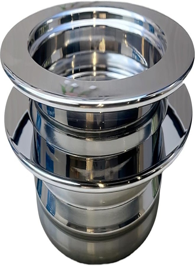 SruiSwei Polished Steel 2 PCS Communion Bread Plate with Cover for Churches,Stackable Communion Bread Tray Plates with Lid, 2 Stacking Communion Plate & 1 Bread Plate Lid - Image 4