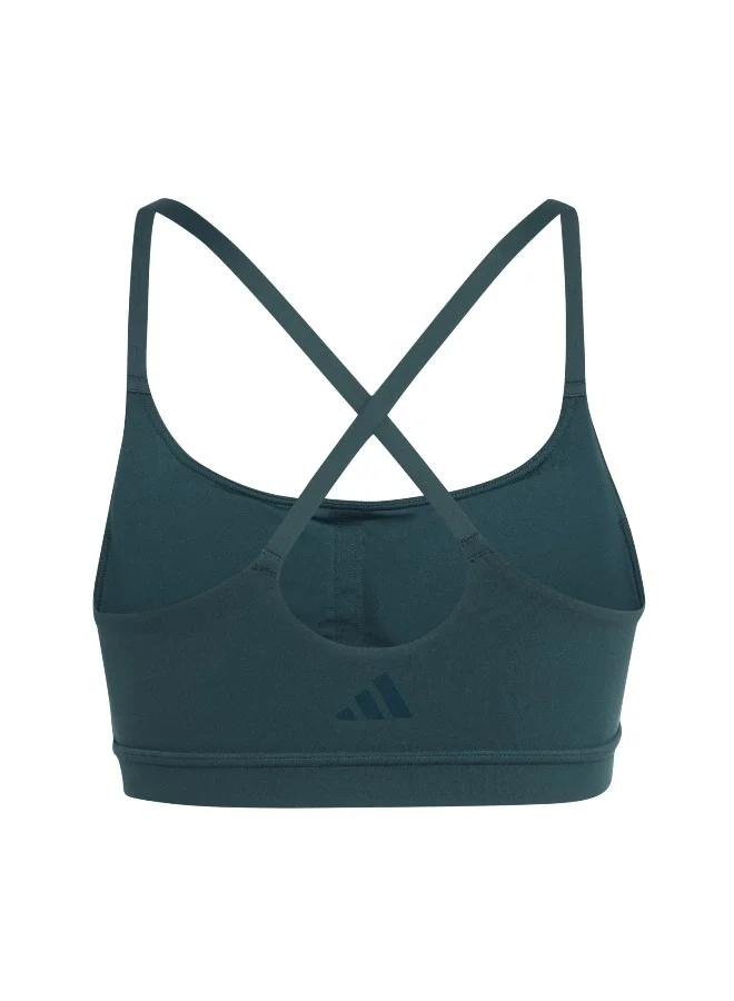 adidas Adidas All Me Ls Green Workout Bra - Light Support Bra For Women
