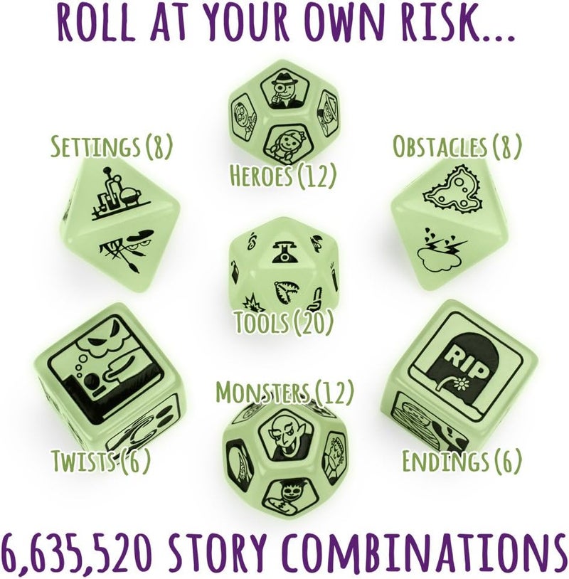 Imagination Generation Story Time Dice: Scary Tales - Glows in The Dark by - Image 2