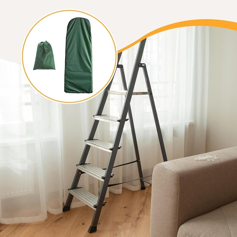 Folding Ladder Cover Case Waterproof Multifunctional Step Ladder Storage Bag Protector for Garden Indoor Farmhouse, Green, 50x195x12cm - Image 4