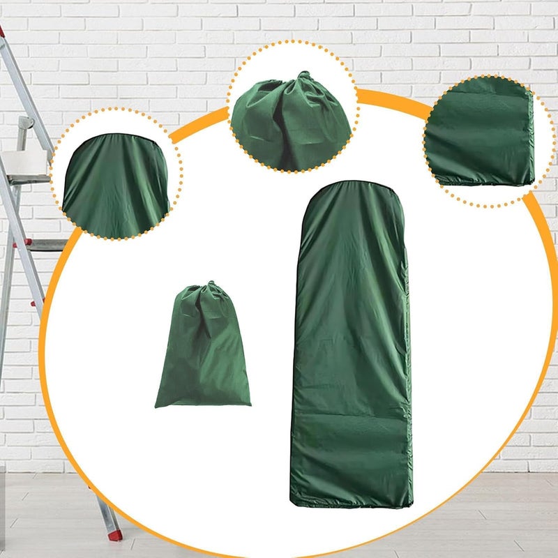 Folding Ladder Cover Case Waterproof Multifunctional Step Ladder Storage Bag Protector for Garden Indoor Farmhouse, Green, 50x195x12cm - Image 3