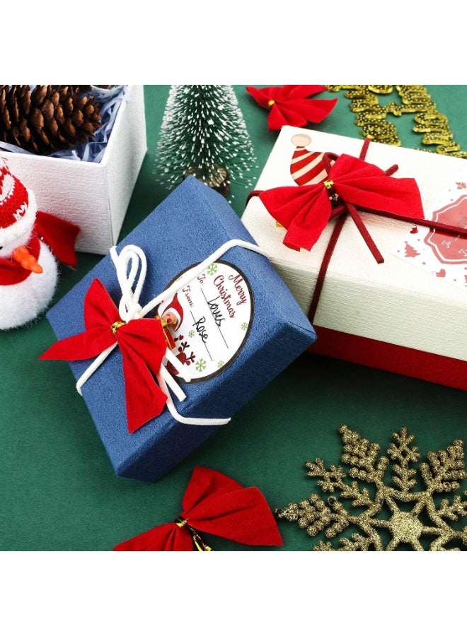 24pcs Red Christmas Decorative Bows for Tree and Wreath Decor - Image 5