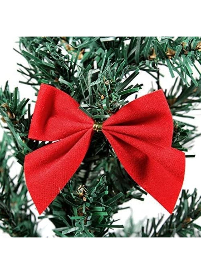 24pcs Red Christmas Decorative Bows for Tree and Wreath Decor - Image 4