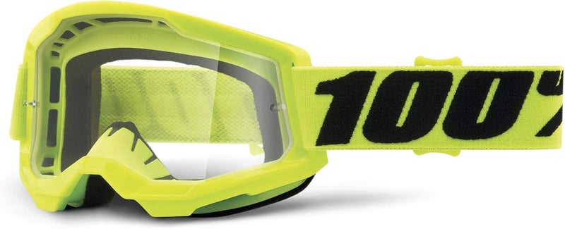 100 Percent Strata Gen 2 MX Goggles - Yellow with Clear Lens