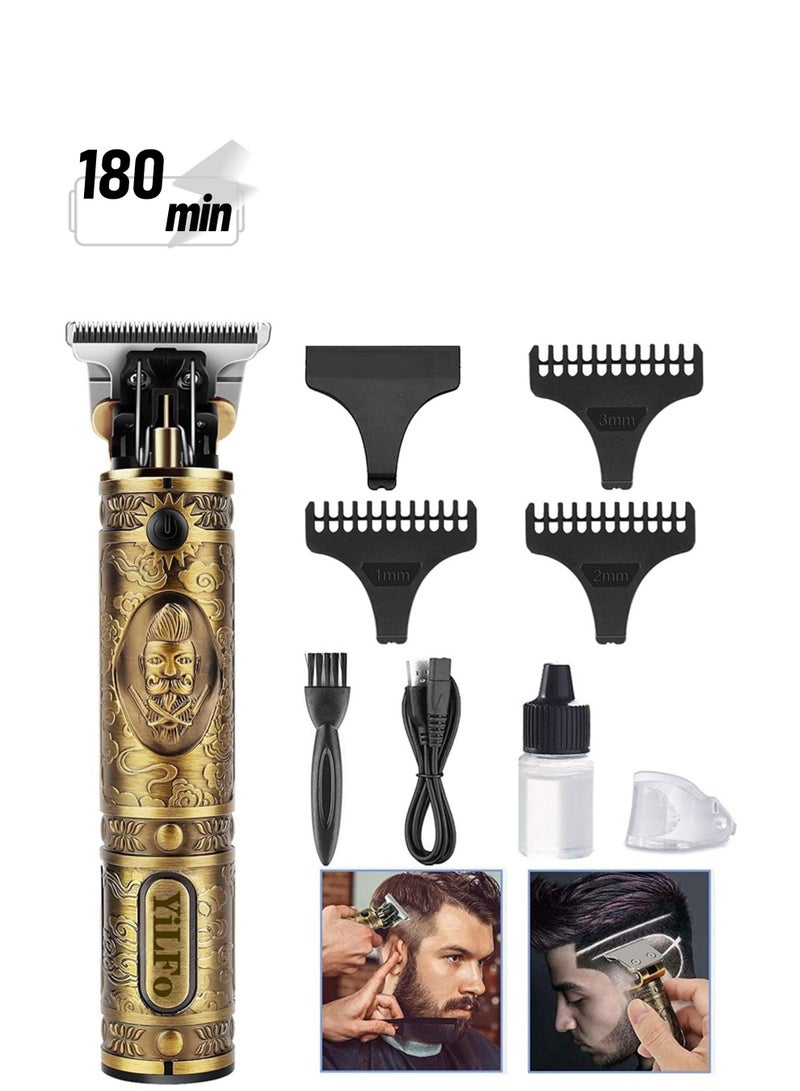 Hair Clippers Men,Beard Trimmer Men with Combs,Professional Rechargeable Precision Sharp T-Blade Grooming Kits - Image 1