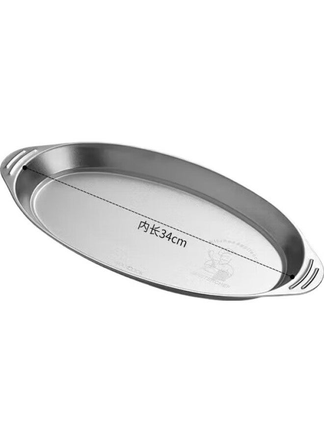 MAX COOK Meichun (Maxcook) 304 Stainless Steel Plate, Fish Plate, Oval Dish, 34Cm Mcwa8373 - Image 2