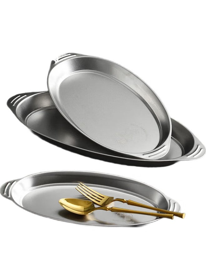 MAX COOK Meichun (Maxcook) 304 Stainless Steel Plate, Fish Plate, Oval Dish, 34Cm Mcwa8373 - Image 1
