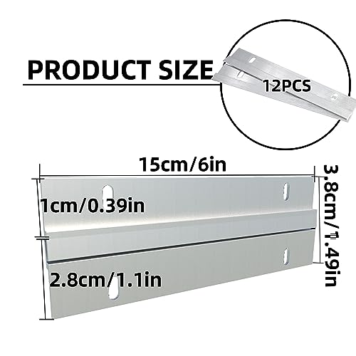 YEUIKERR 6 Pairs 12 pcs Cleat Picture Hanger 6 inch French Cleat Hanger Heavy Duty Aluminum Z Bar Clips Wall Mount Photo Frame Mirror Artwork - Image 3