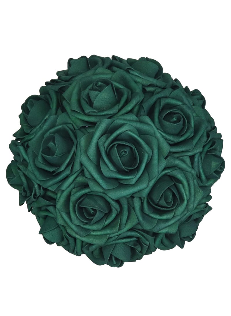 Alifst Alifst 50pcs Artificial FlowerReal Touch Artificial Foam Roses Decoration DIY for Wedding Bridesmaid Bridal Bouquet Centerpieces Party Army Green 