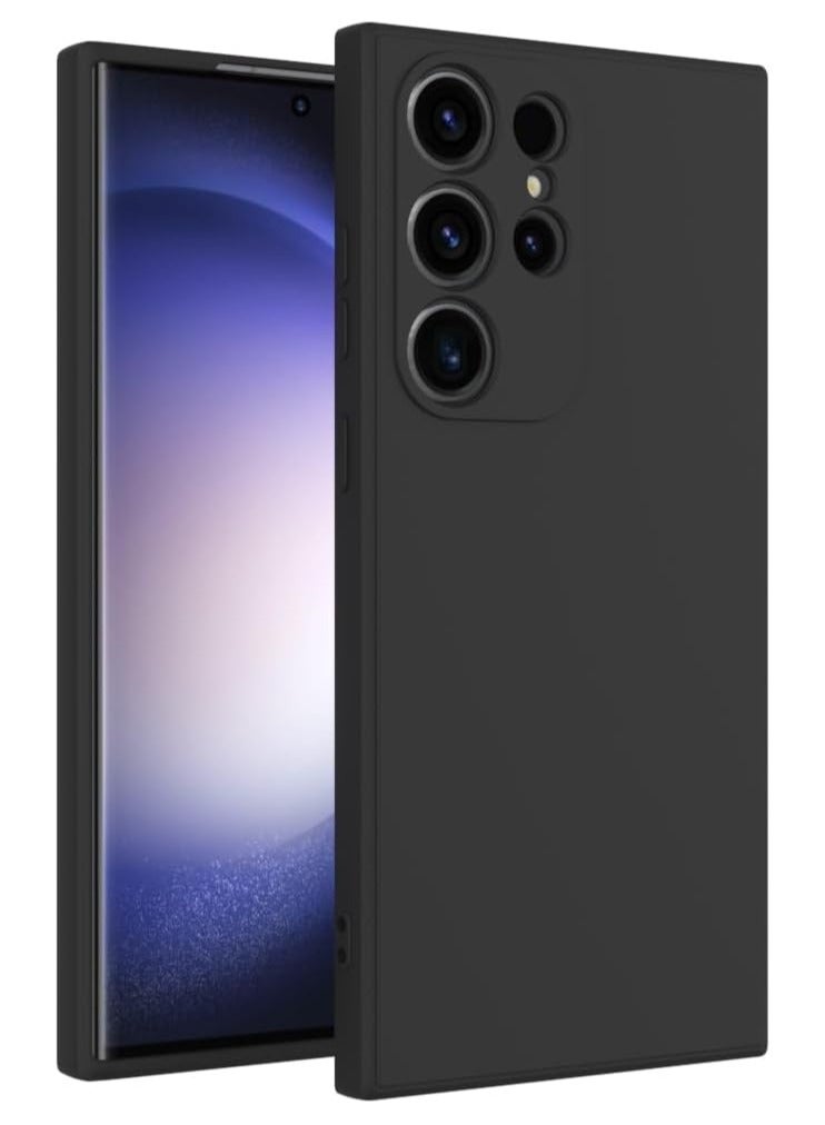 Case for Samsung Galaxy S25 Ultra Soft Silicone Cover Shockproof Matte Finish Back Cover Inner Fabric Lining with Camera Protection Case for Galaxy S25 Ultra - Image 1