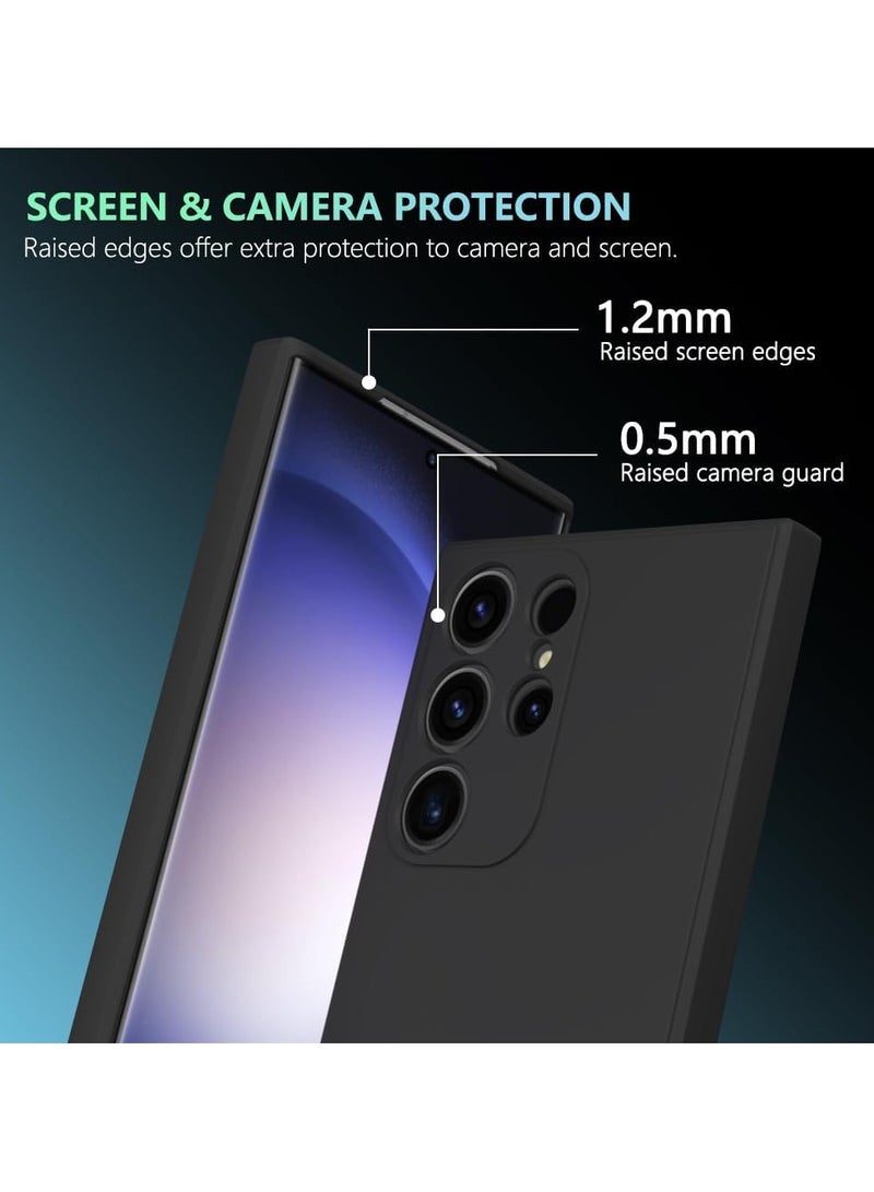 Case for Samsung Galaxy S25 Ultra Soft Silicone Cover Shockproof Matte Finish Back Cover Inner Fabric Lining with Camera Protection Case for Galaxy S25 Ultra - Image 4