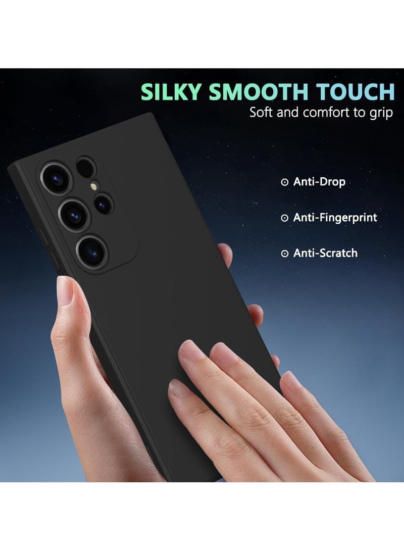 Case for Samsung Galaxy S25 Ultra Soft Silicone Cover Shockproof Matte Finish Back Cover Inner Fabric Lining with Camera Protection Case for Galaxy S25 Ultra - Image 5