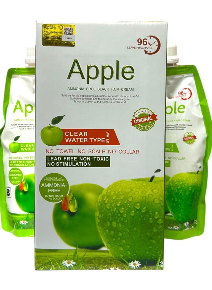 Apple 96 Hours Black Hair Color Cream No Ammonia Hair Color - Image 2
