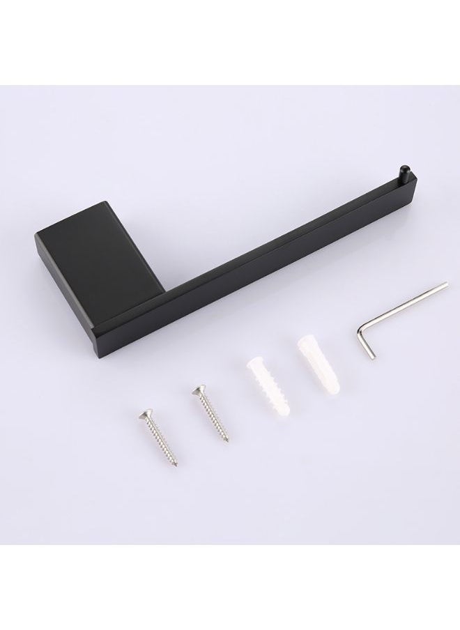 Generic - Modern black wall mounted bathroom toilet paper holder SUS304 stainless steel - Image 1