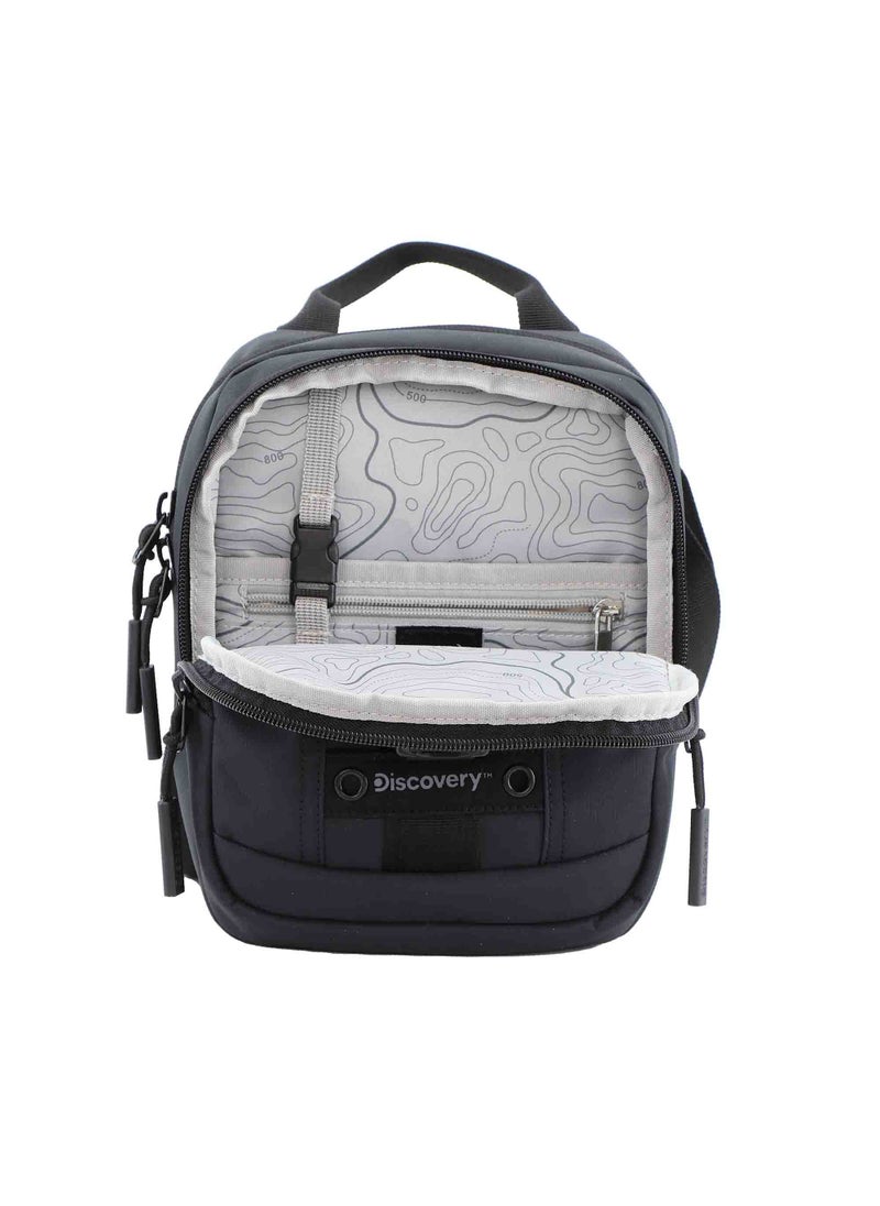 Discovery SHIELD RPET Polyester Utility Bag Black, Zipper Compartment Casual Shoulder Bag For Men And Women Removable Shoulder Strap Secure RFID Pocket - pzsku/ZDDE7AE672ADC6982D877Z/45/_/1721990839/9861ecb9-a3e5-49ba-83de-bfb74fea9b7d