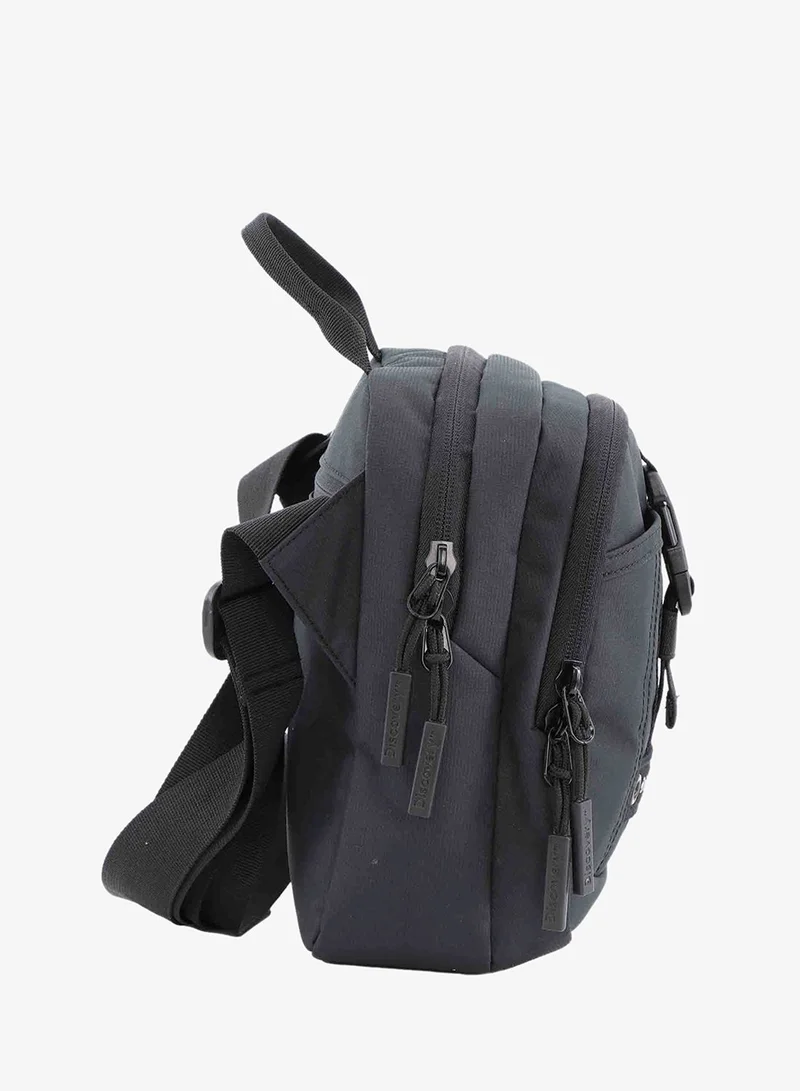 Discovery Black Discovery SHIELD RPET Polyester Utility Bag Black, Zipper Compartment Casual Shoulder Bag For Men And Women Removable Shoulder Strap Secure RFID Pocket  | Best Price UAE