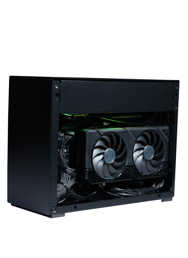 NANOTECH - كمبيوتر ألعاب صغير NANOTECH، Intel Core i5-12400F، DDR4 32GB(2*16) 3200MHz، Nvidia RTX4060 8GB(DUAL FAN)، 1TB NVMe M.2 SSD، AIO 2 Fan Liquid Cooler، 850W Platinum PSU، Windows 11 Pro - Image 1