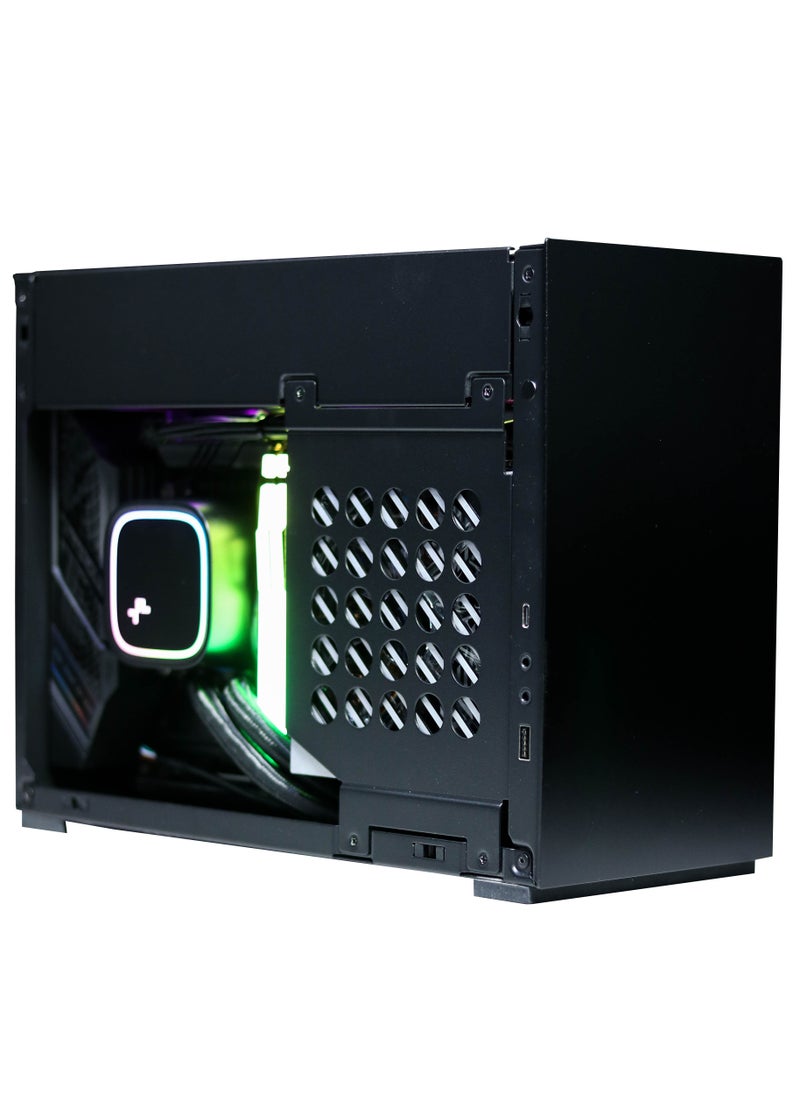 NANOTECH - كمبيوتر ألعاب صغير NANOTECH، Intel Core i5-12400F، DDR4 32GB(2*16) 3200MHz، Nvidia RTX4060 8GB(DUAL FAN)، 1TB NVMe M.2 SSD، AIO 2 Fan Liquid Cooler، 850W Platinum PSU، Windows 11 Pro - Image 1