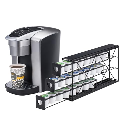 Rice rat k cup Holders for 3 Tier Coffee Pod Holder,Black Metal Space(24 pods) - Image 1