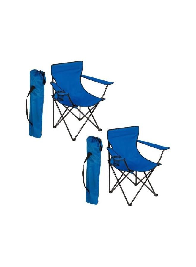 PROMASS (2 Pcs) Portable Folding Beach Chair Multi-Purpose Camping Chair For Adult, Lightweight Patio Lawn Quad Chair For Outdoor Travel Picnic Hiking Supports110Kgs Load With Carry Bag |Random Color| - Image 3