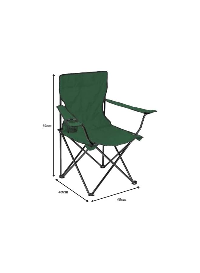 PROMASS (2 Pcs) Portable Folding Beach Chair Multi-Purpose Camping Chair For Adult, Lightweight Patio Lawn Quad Chair For Outdoor Travel Picnic Hiking Supports110Kgs Load With Carry Bag |Random Color| - Image 2