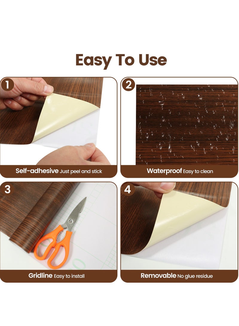 Black Walnut Wood Colored Contact Paper, Peel and Stick Self-Adhesive Wallpaper, Decorative Vinyl Waterproof, 300 x 40cm  - Image 5