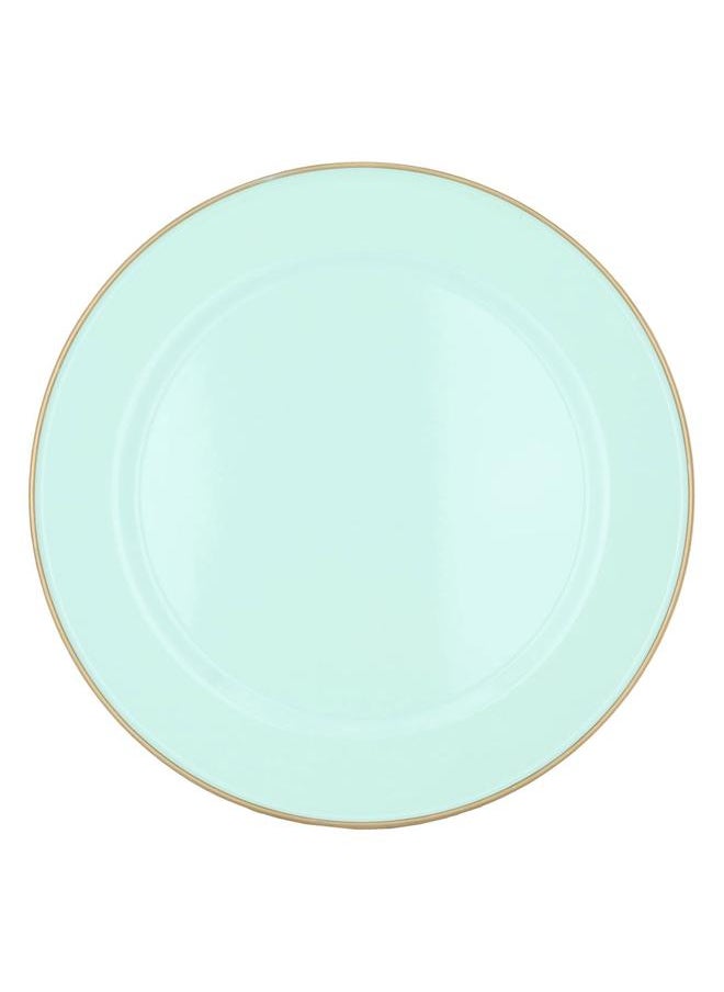 Alsaif Glass Serving Plate 30 Cm Flat Round Light Green  - Image 2