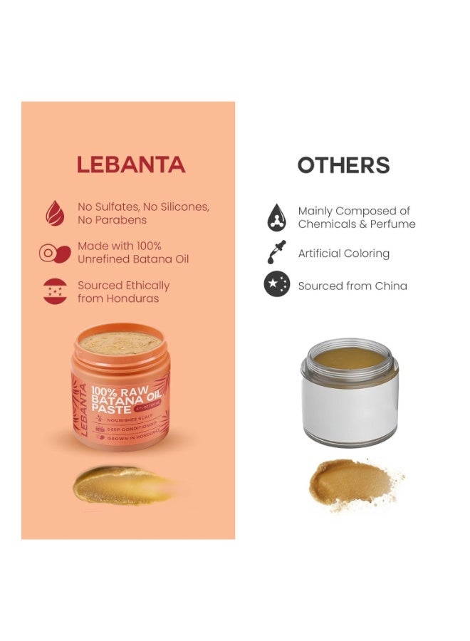 Lebanta Raw Batana Oil for Hair Growth - 100% Pure, Organic 4oz Batana from Honduras for Thick and Strong Natural Hair - Dr. Sebi Unrefined Cold Pressed Cosmetic Scalp Mask for Men & Women (1 Pack) - Image 4