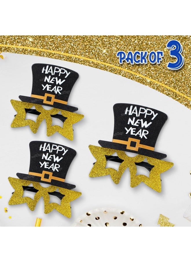 زيست فور تويز نظارات سباحة على شكل نجمة ذهبية لامعة من Zest 4 Toyz Happy New Year للبالغين والأطفال (عبوة من 3 قطع)  - Image 4