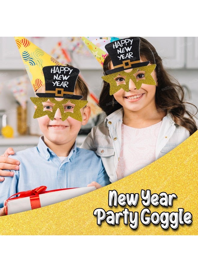 زيست فور تويز نظارات سباحة على شكل نجمة ذهبية لامعة من Zest 4 Toyz Happy New Year للبالغين والأطفال (عبوة من 3 قطع)  - Image 2