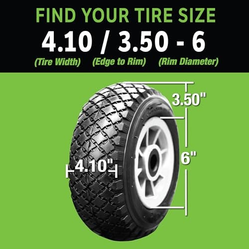 Slime أنبوب داخلي سلايم 30011 لعربات اليد، والمقطورات، والدراجات، وماكينات جز العشب، وعربات الذهاب، والدراجات الرباعية والمزيد، قوي جداً، يشمل مادة مانعة للتسرب ذاتية، بديل ثقيل، 4.10/3.5-6" - Image 5