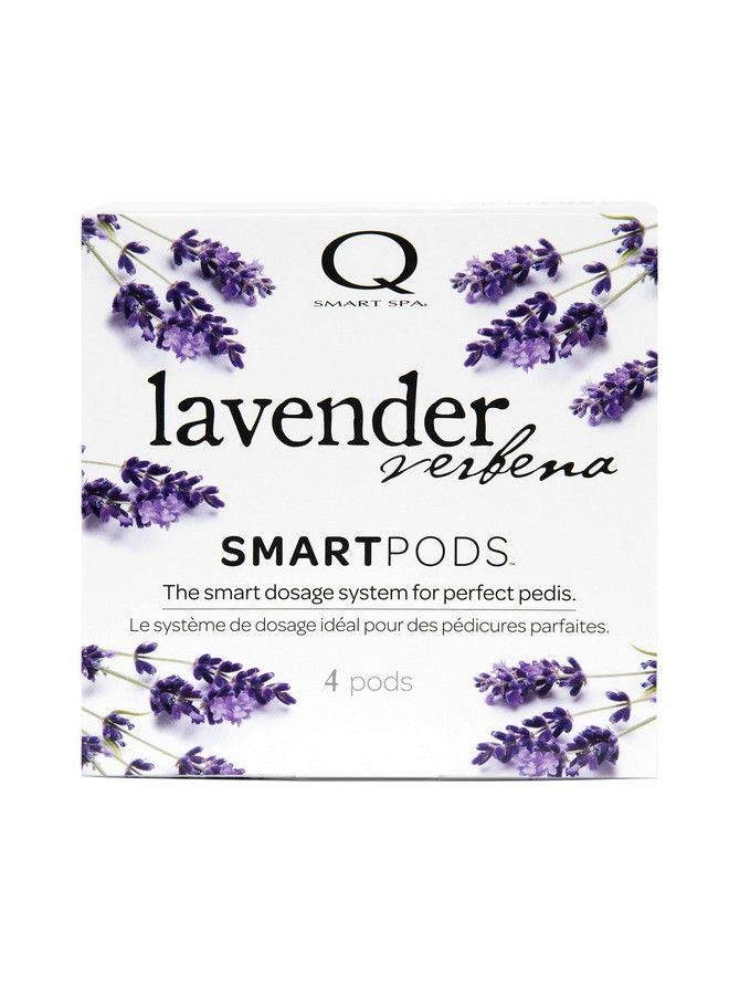 QTICA مجموعة البديكير المثالية 4 خطوات تشمل بودات سمارت من نقع الفواكه، مقشر السكر، قناع الترطيب، ومرطب فاخر (لافندر فيربينا) - Image 2