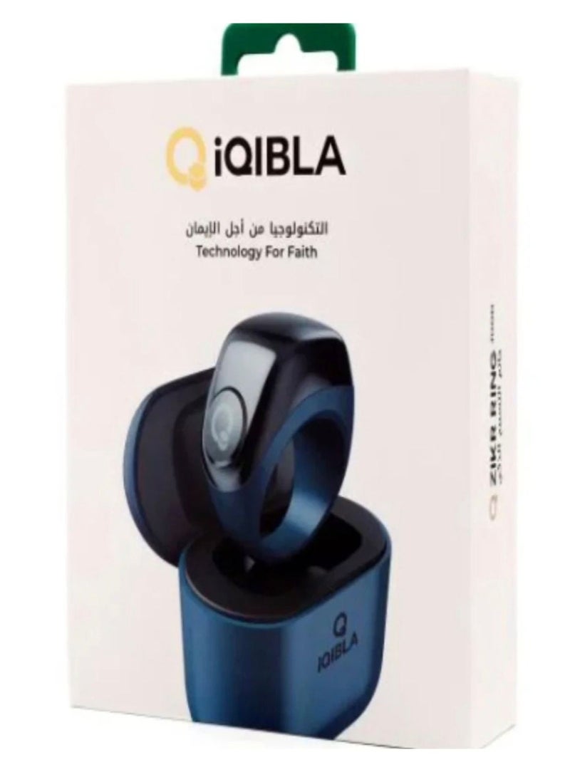 iQIBLA Smart Tasbih Ring with Charging Case - Blue 3 Sizes 18/20/22 - Image 2