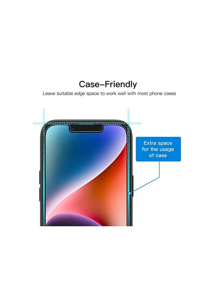 جي تيك واقي شاشة للخصوصية من JETech لهاتف iPhone 14 Plus مقاس 6.7 بوصات، طبقة من الزجاج المقوى المضاد للتجسس، عبوتان - Image 3