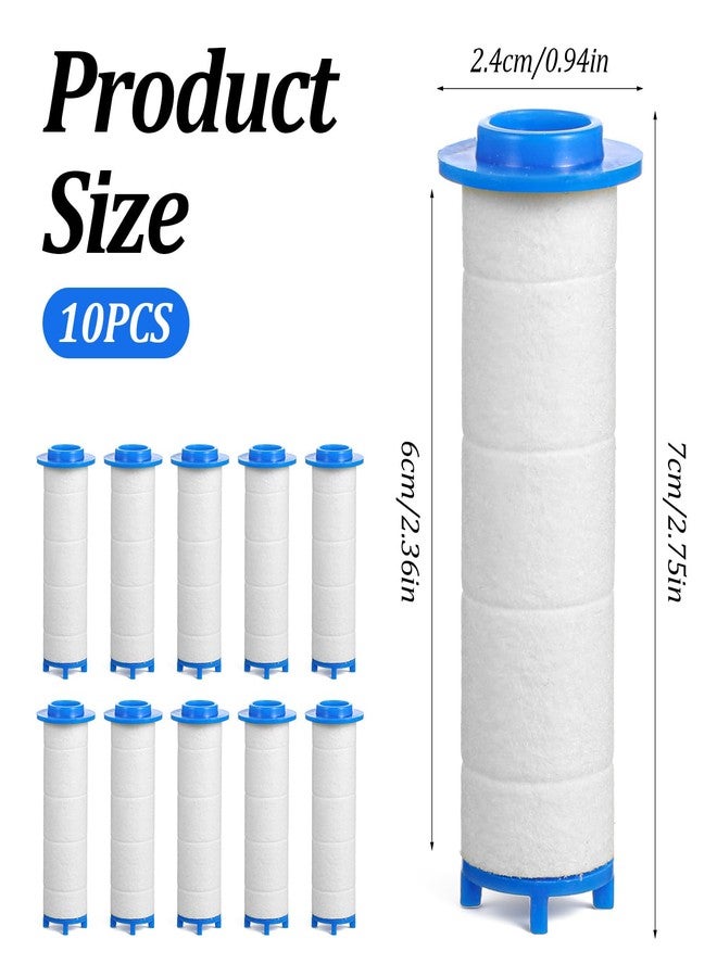 DOPENSPI 10PCS Shower Head Filters, 2.76x0.95in Showerhead Filters PP Cotton Replacement Cartridge for Various Specifications of Shower Heads - Image 2