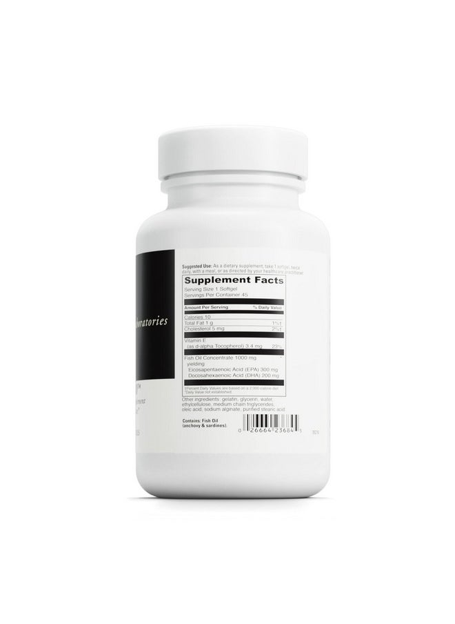 Davinci Labs Omega3 1000 Dietary Supplement To Maintain Already Normal Cholesterol Levels And Support Immune System Healthy Hair And Skin* Glutenfree 45 Enteric Coated Softgels  - Image 3