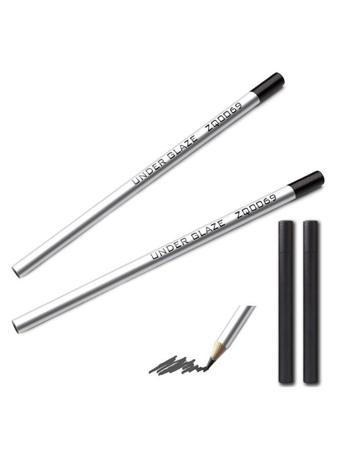 ZZYFGH Underglaze Pencils for Pottery, Pack of 2 (Black) - Image 1