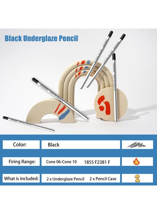 ZZYFGH Underglaze Pencils for Pottery, Pack of 2 (Black) - Image 5