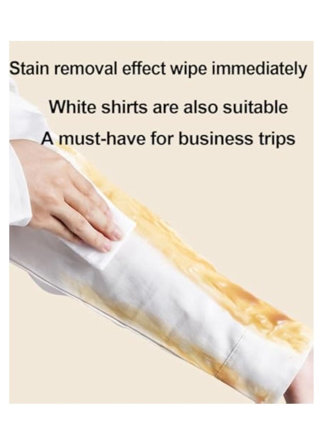 مناديل إزالة البقع من الملابس 40 قطعة، مزيل بقع للملابس، معبأة بشكل فردي، مناديل إزالة بقع الملابس القابلة للاستخدام مرة واحدة، مناديل شخصية لإزالة البقع، مزيل زيت الملابس، بحجم السفر و الجيب - Image 4