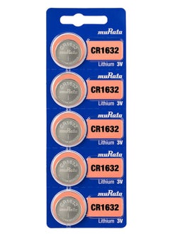 muRATA CR1632 Lithium 3V Coin Cell 5 Batteries Made in Japan 